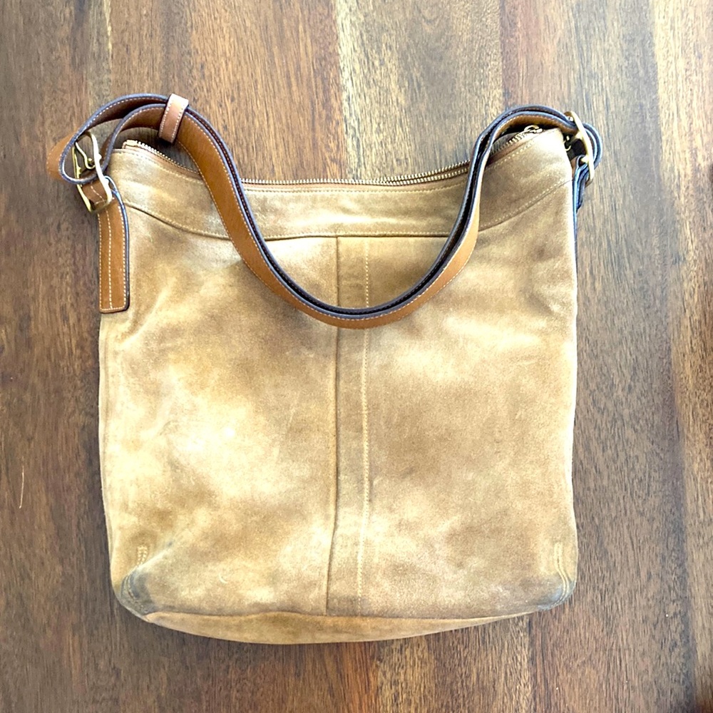 coach suede bag